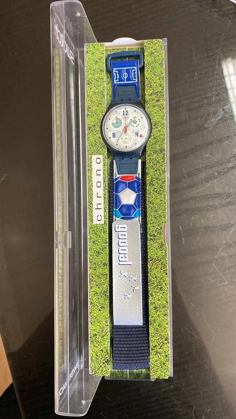 Swatch Chrono Goal SCZ 401 Chronograph Quartz Swiss Made Vintage Watch